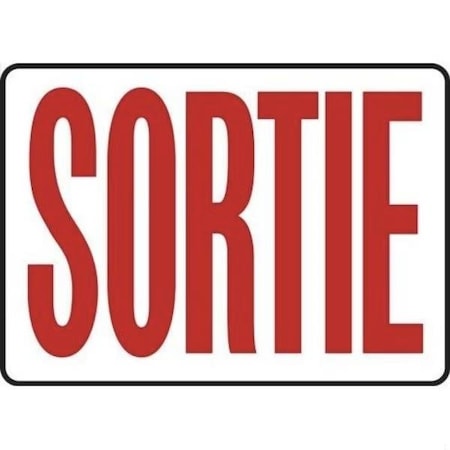 Accuform Exit Sign, Adhesive Poly, 10 in W, 7 in H FRMADC531VS